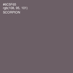 #6C5F65 - Scorpion Color Image