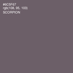 #6C5F67 - Scorpion Color Image