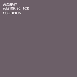 #6D5F67 - Scorpion Color Image