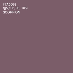 #7A5D69 - Scorpion Color Image