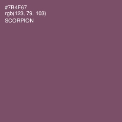 #7B4F67 - Scorpion Color Image