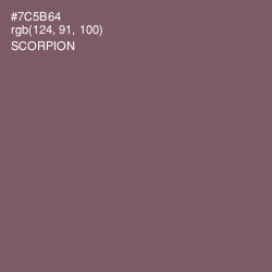#7C5B64 - Scorpion Color Image