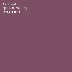 #7D4F64 - Scorpion Color Image
