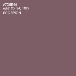 #7D5E66 - Scorpion Color Image