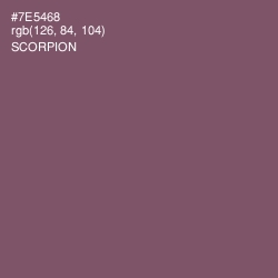 #7E5468 - Scorpion Color Image