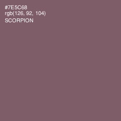 #7E5C68 - Scorpion Color Image