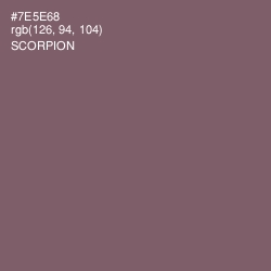 #7E5E68 - Scorpion Color Image