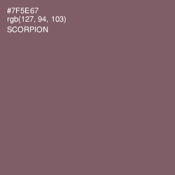 #7F5E67 - Scorpion Color Image