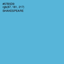 #57B5D9 - Shakespeare Color Image