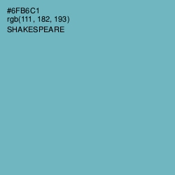 #6FB6C1 - Shakespeare Color Image