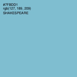 #7FBDD1 - Shakespeare Color Image
