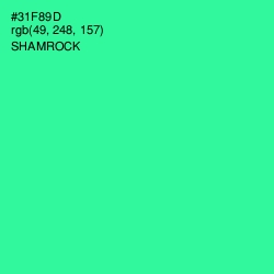 #31F89D - Shamrock Color Image
