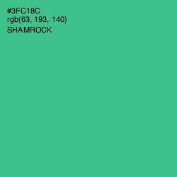 #3FC18C - Shamrock Color Image