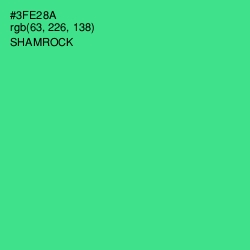 #3FE28A - Shamrock Color Image