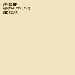 #F4E3BF - Sidecar Color Image