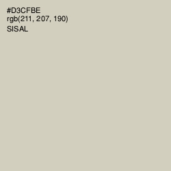 #D3CFBE - Sisal Color Image
