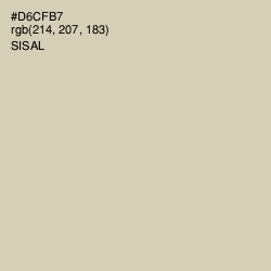 #D6CFB7 - Sisal Color Image
