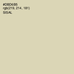 #DBD6B5 - Sisal Color Image