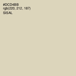 #DCD4BB - Sisal Color Image