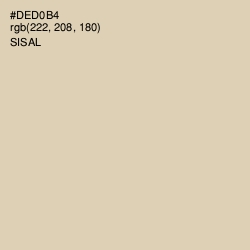 #DED0B4 - Sisal Color Image