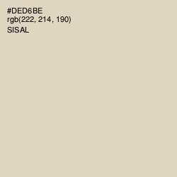 #DED6BE - Sisal Color Image