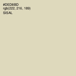 #DED8BD - Sisal Color Image