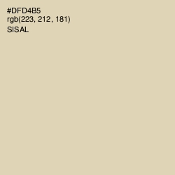 #DFD4B5 - Sisal Color Image