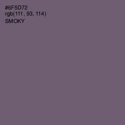 #6F5D72 - Smoky Color Image
