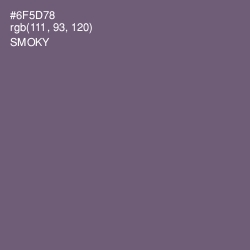 #6F5D78 - Smoky Color Image