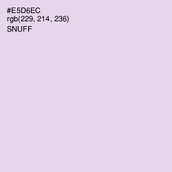 #E5D6EC - Snuff Color Image