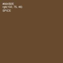 #664B2E - Spice Color Image