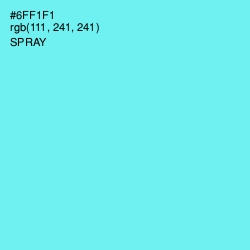 #6FF1F1 - Spray Color Image