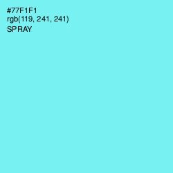 #77F1F1 - Spray Color Image