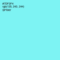 #7DF3F4 - Spray Color Image