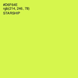 #D6F64E - Starship Color Image