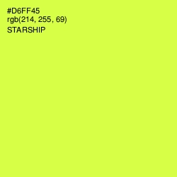 #D6FF45 - Starship Color Image