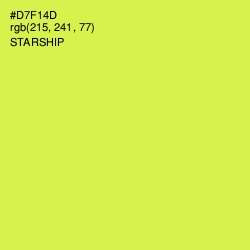 #D7F14D - Starship Color Image