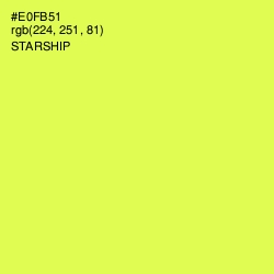 #E0FB51 - Starship Color Image