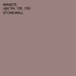 #9A807E - Stonewall Color Image