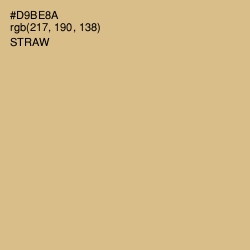 #D9BE8A - Straw Color Image