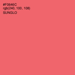 #F0646C - Sunglo Color Image