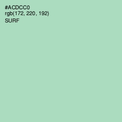 #ACDCC0 - Surf Color Image