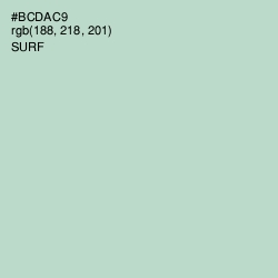 #BCDAC9 - Surf Color Image