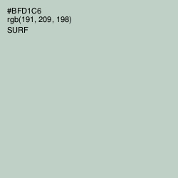 #BFD1C6 - Surf Color Image