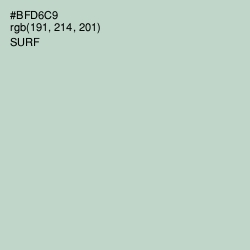 #BFD6C9 - Surf Color Image