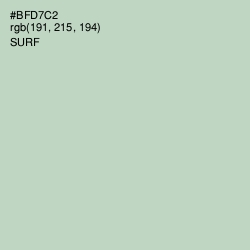 #BFD7C2 - Surf Color Image