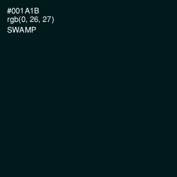 #001A1B - Swamp Color Image