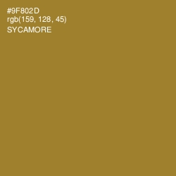 #9F802D - Sycamore Color Image