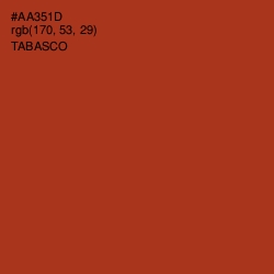 #AA351D - Tabasco Color Image