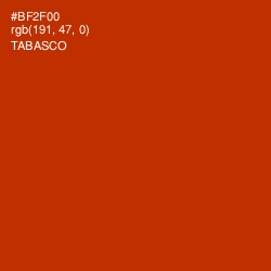 #BF2F00 - Tabasco Color Image